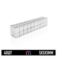 Неодимовый магнит прямоугольник / куб 5х5х5 мм усиленный (от 40 шт.)
